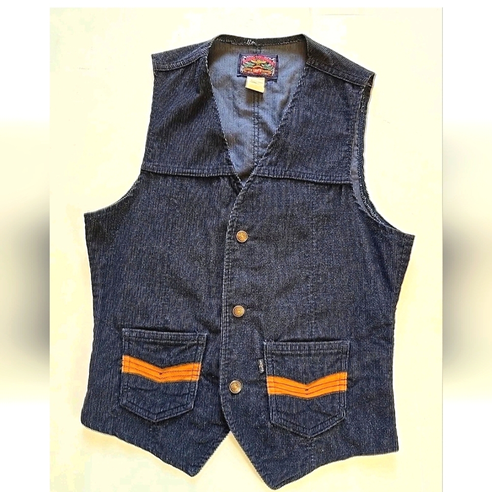 Vintage Levis Big E Kids Denim Vest Size 20